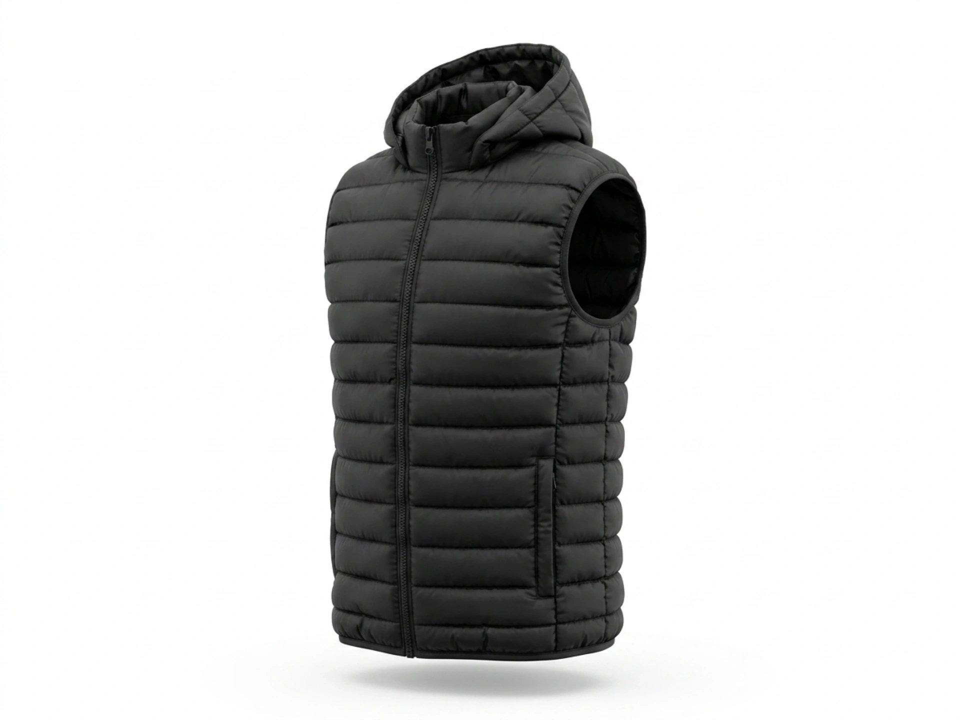 Referência Colete Puffer com Capuz removivel Personalizado com logo — variação 1